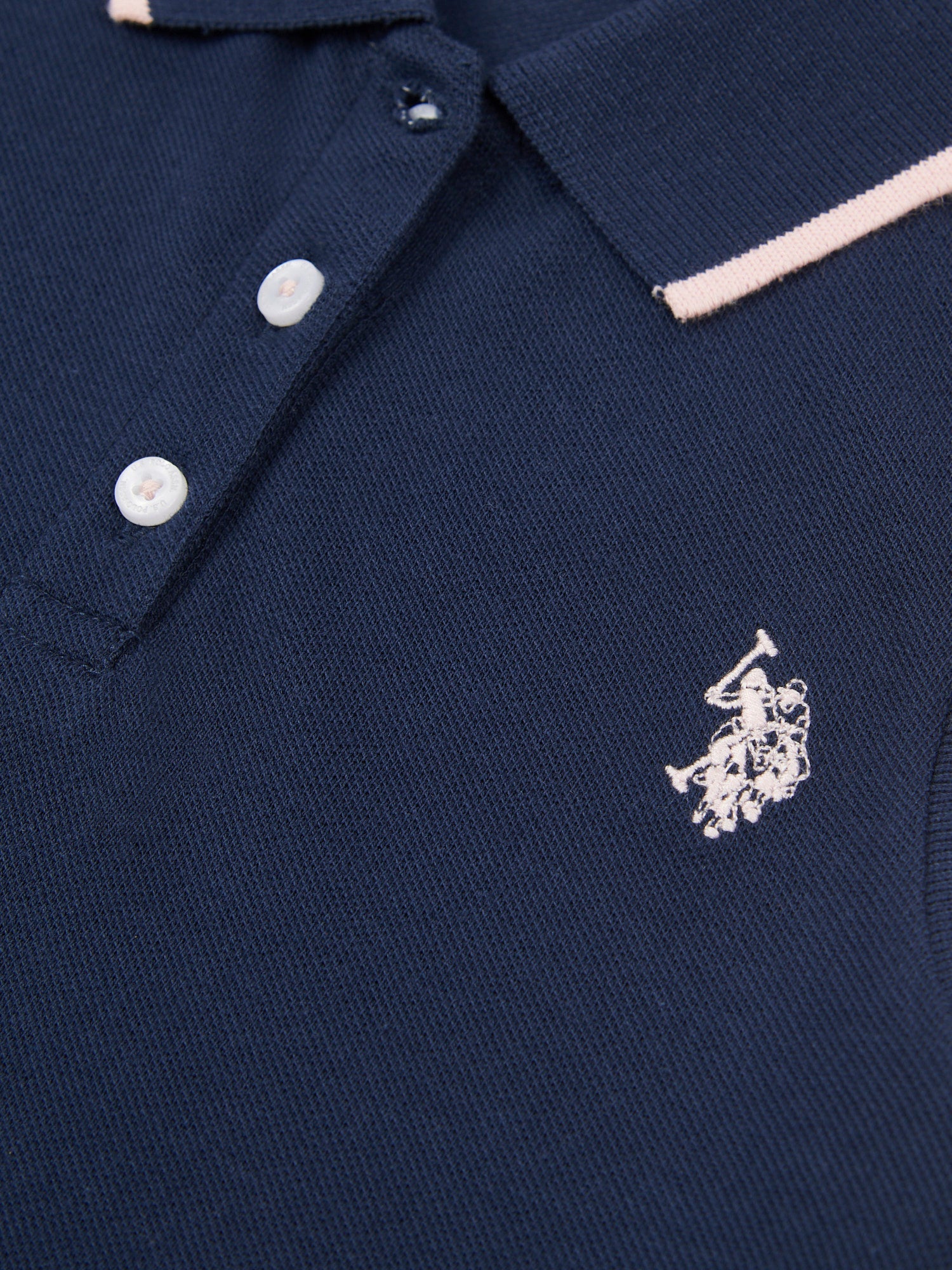 Girls Sleeveless Polo Shirt Navy Iris