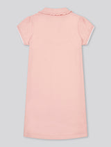 Girls Frill Collar Polo Dress in Crystal Rose
