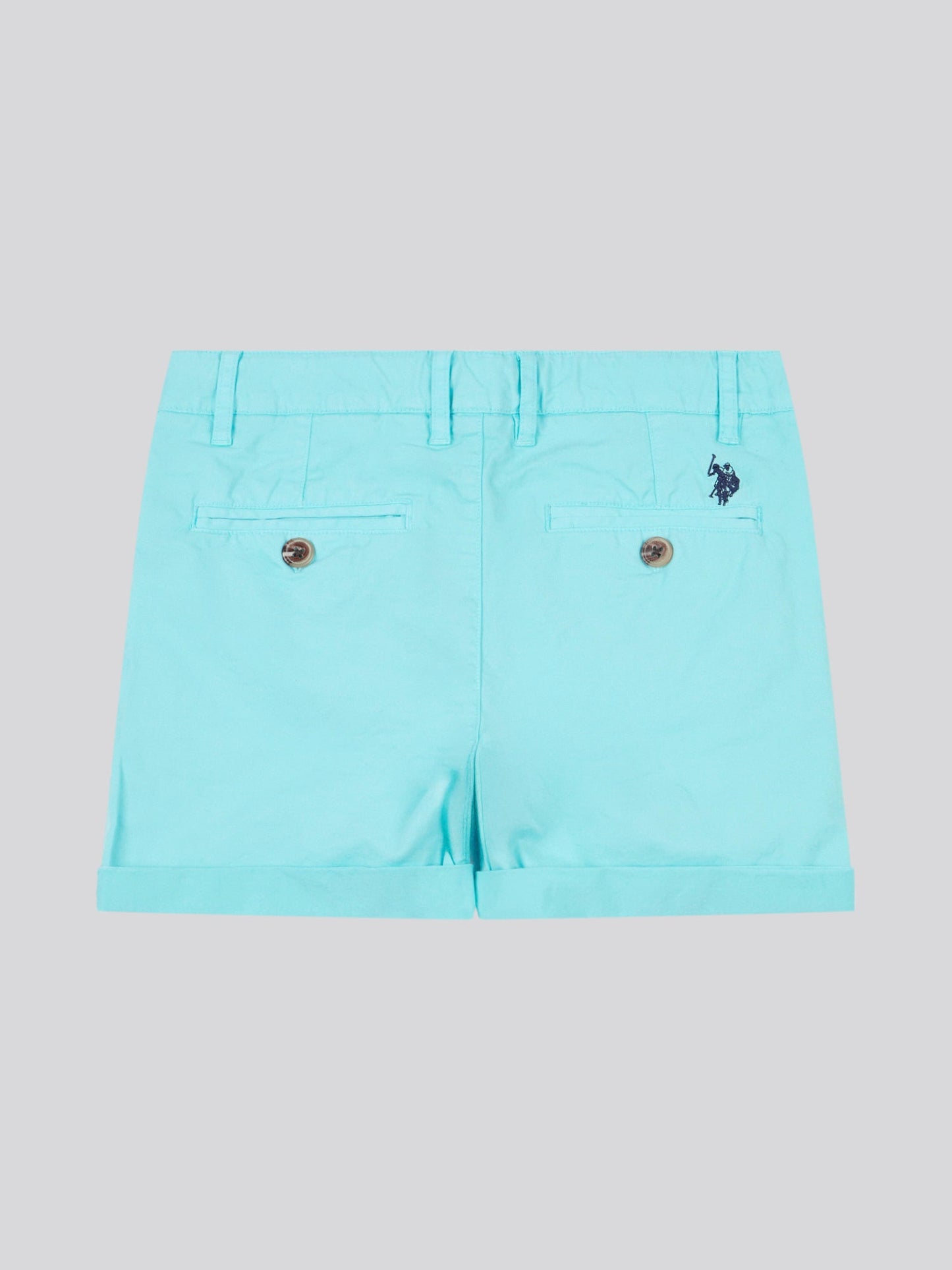 Boys Garment Dye Chino Shorts in Blue Radiance