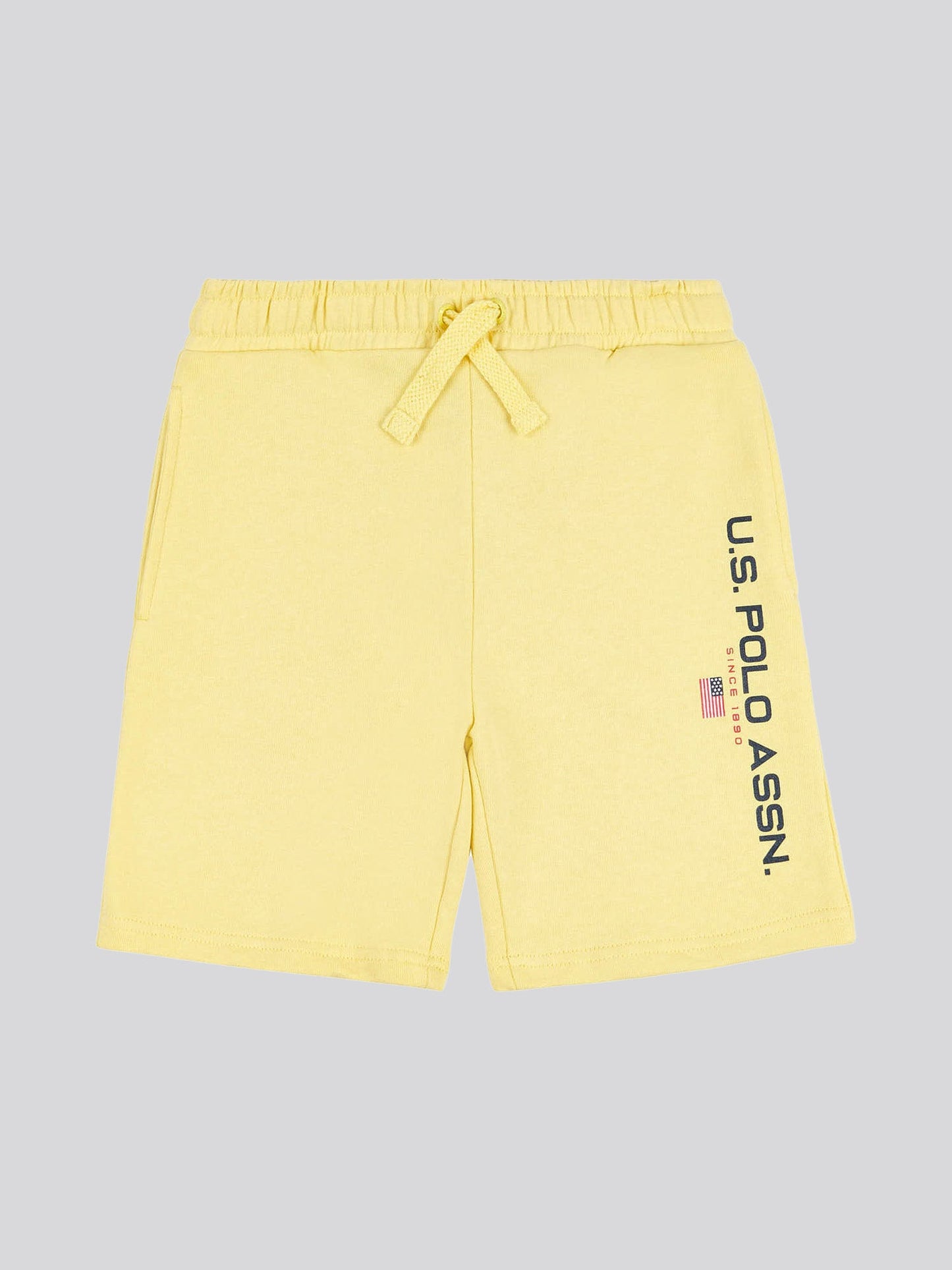 Boys Block Flag Graphic Shorts in Popcorn