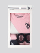 Baby 3 Piece Boxed Baby Gifting Set in Light Pink