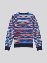 Boys Intarsia Knit Jumper in Classic Blue
