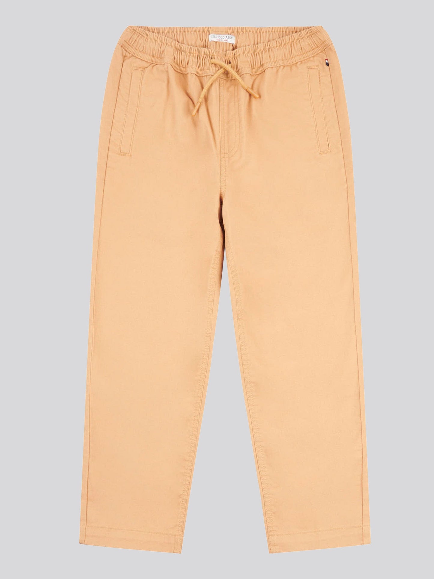 Boys Drawstring Waist Trouser in Tan