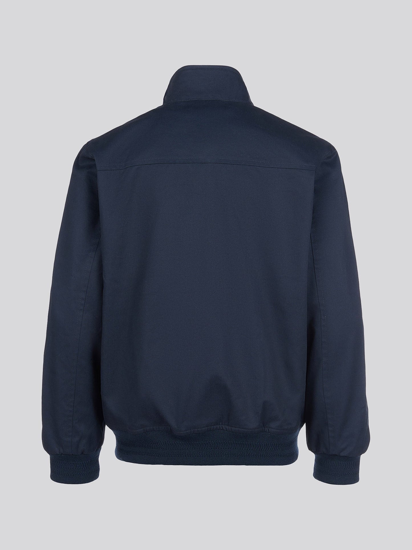 Boys Cotton Twill Harrington Jacket in Dark Sapphire Navy / Haute Red DHM