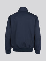 Boys Cotton Twill Harrington Jacket in Dark Sapphire Navy / Haute Red DHM