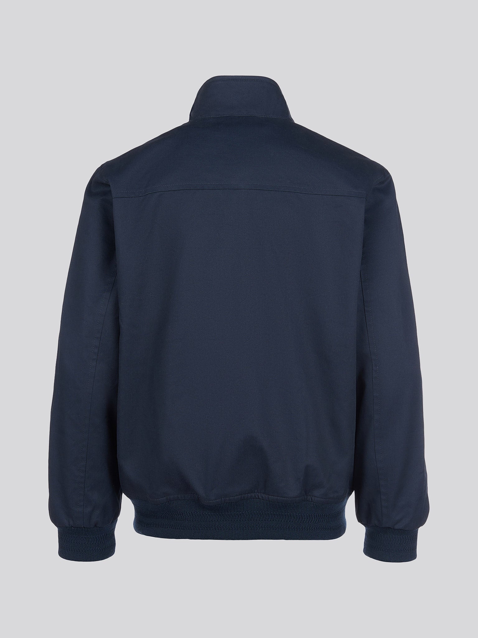 Boys Cotton Twill Harrington Jacket in Dark Sapphire Navy / Haute Red DHM