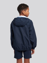 Boys Hooded Windbreaker in Dark Sapphire Navy