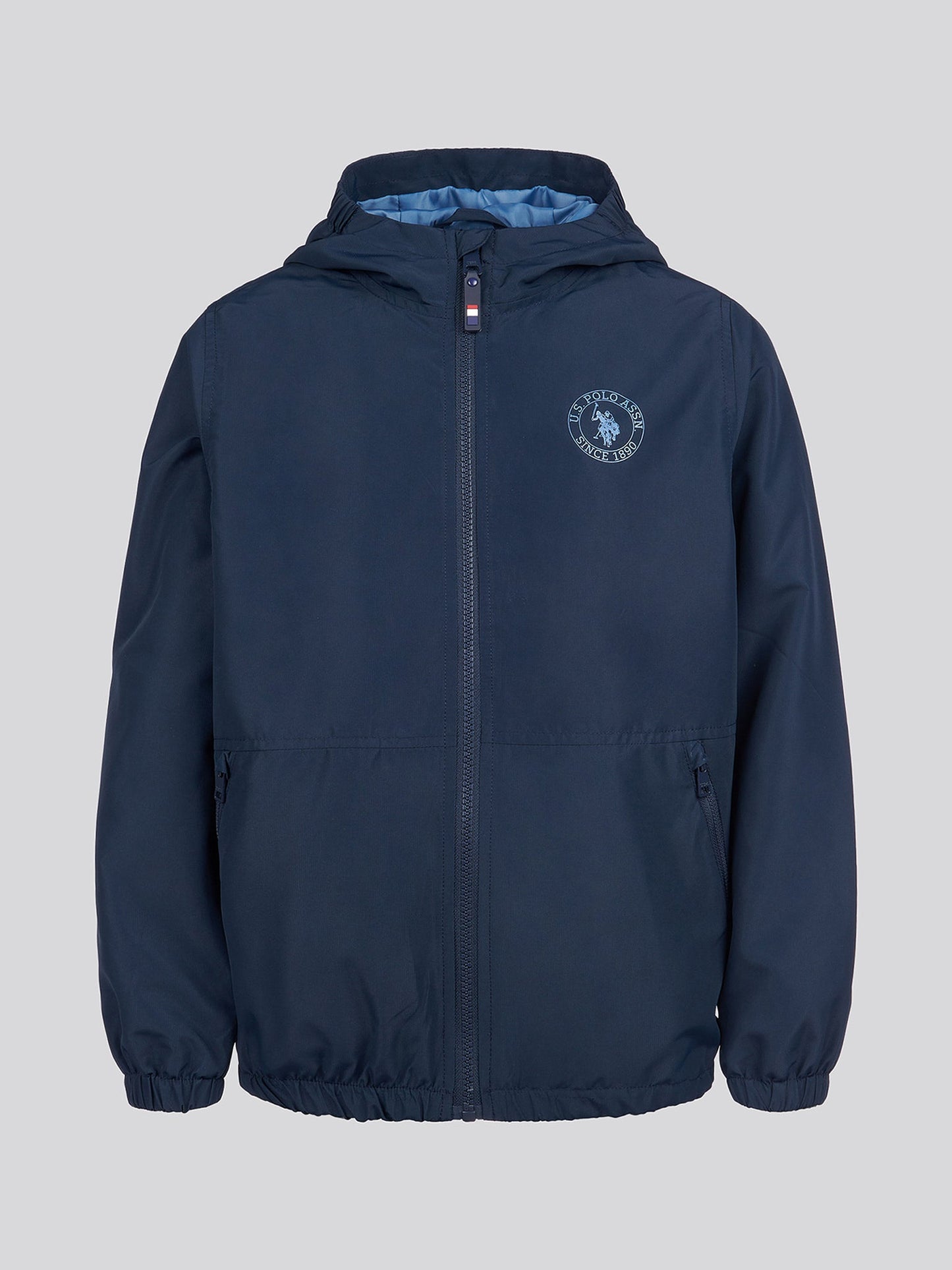 Boys Hooded Windbreaker in Dark Sapphire Navy