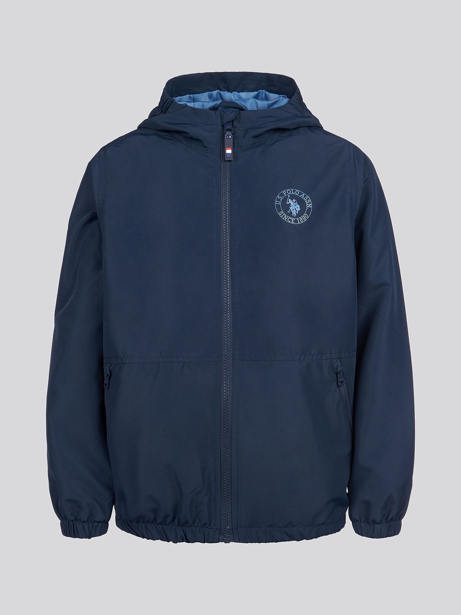 Boys Hooded Windbreaker in Dark Sapphire Navy