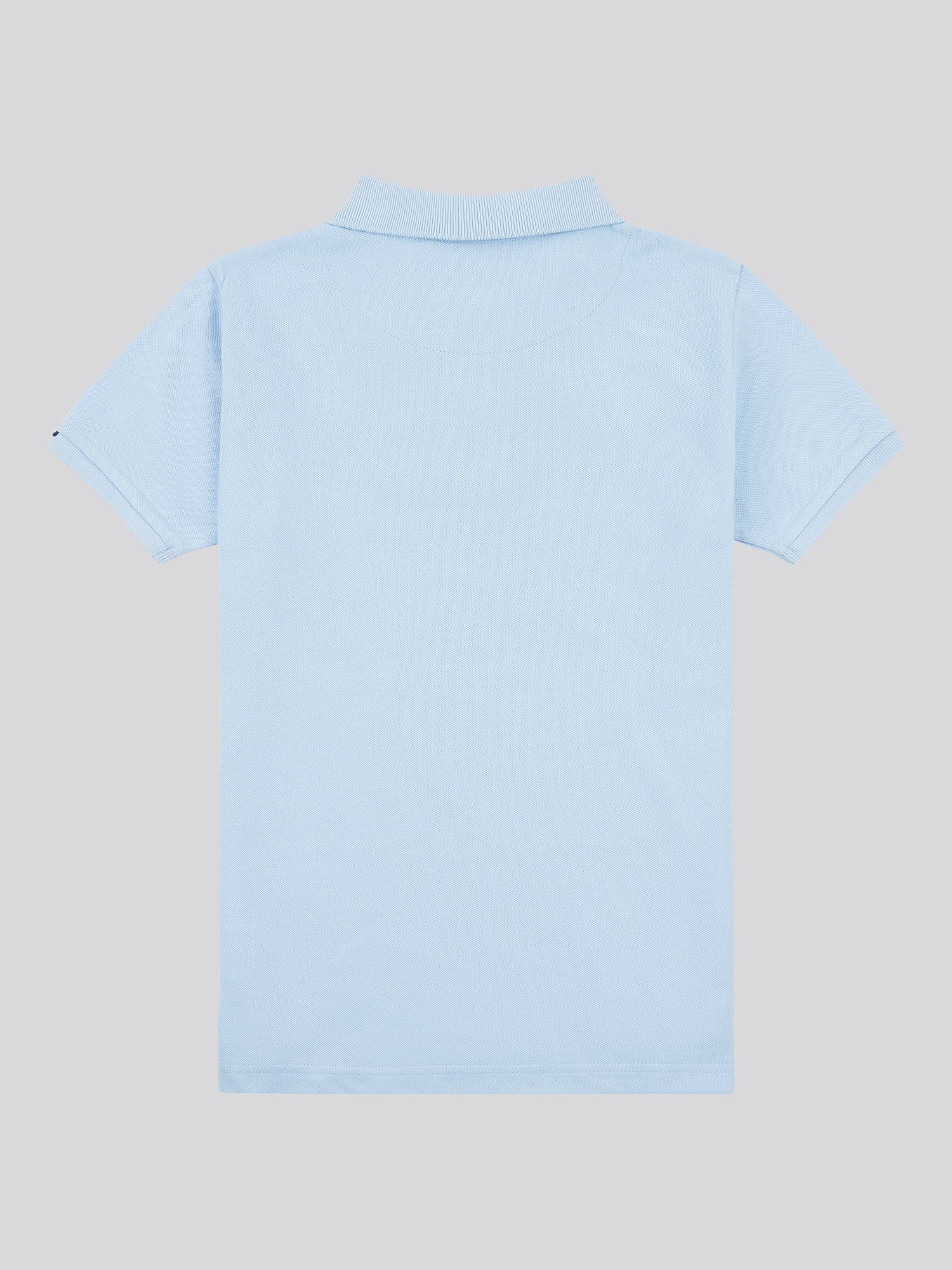 Boys Double Horsemen Polo Shirt in Chambray Blue