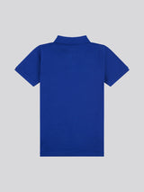 Boys Double Horsemen Polo Shirt in Sodalite Blue