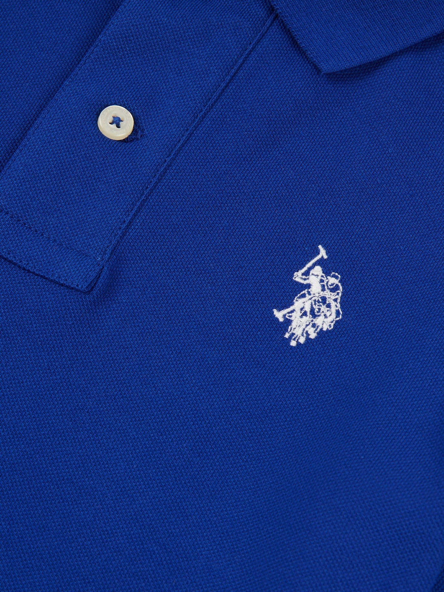 Boys Double Horsemen Polo Shirt in Sodalite Blue