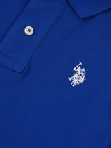 Boys Double Horsemen Polo Shirt in Sodalite Blue