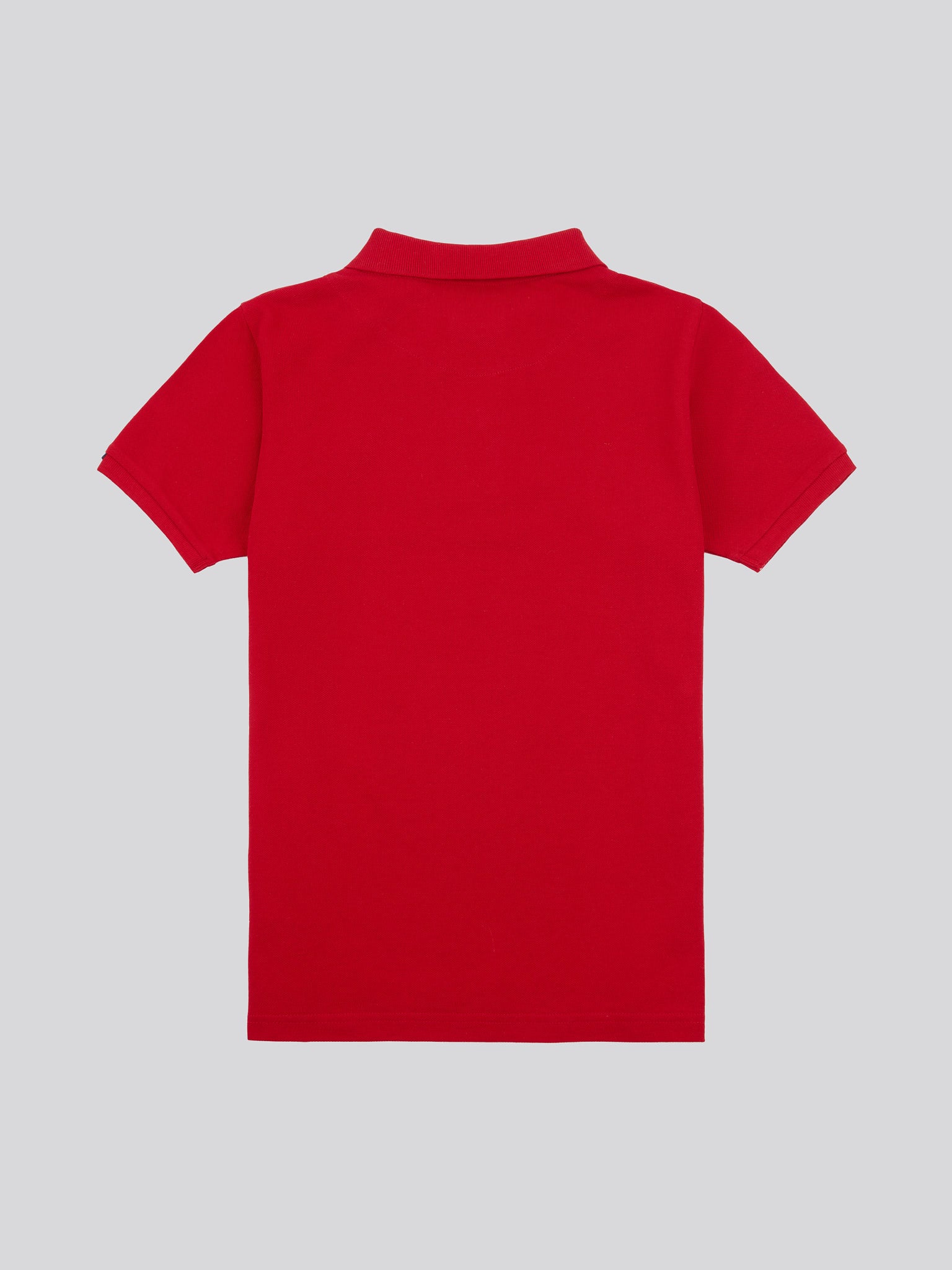 Boys Double Horsemen Polo Shirt in Haute Red