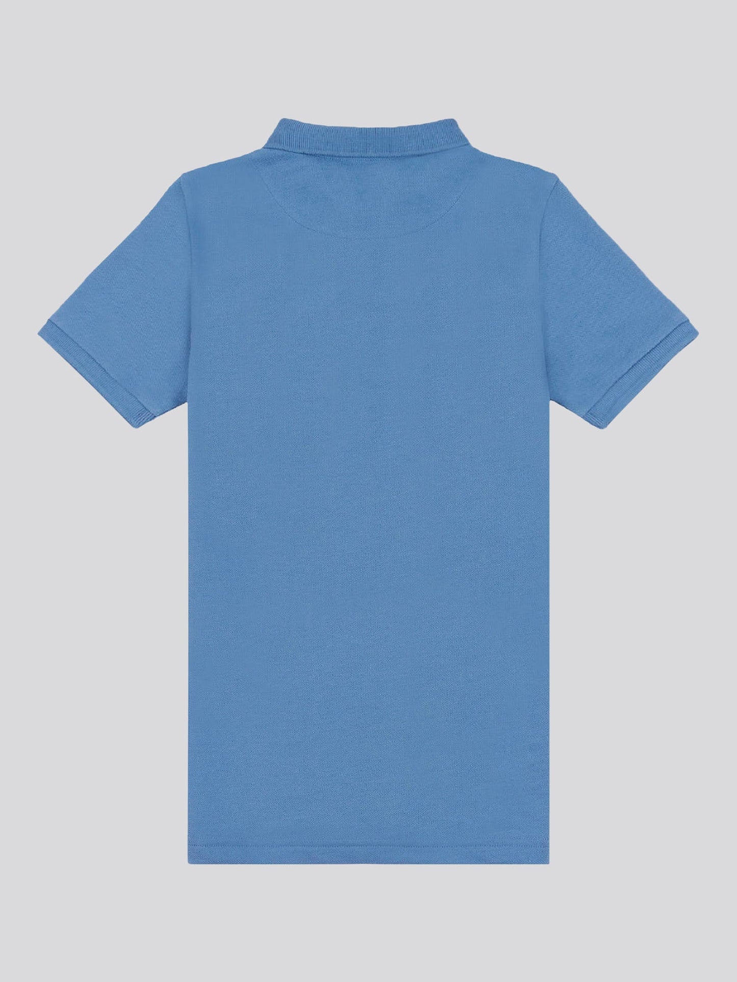 Boys Double Horsemen Polo Shirt in Blue Horizon