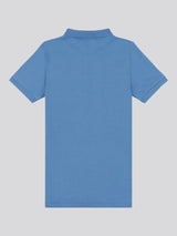 Boys Double Horsemen Polo Shirt in Blue Horizon