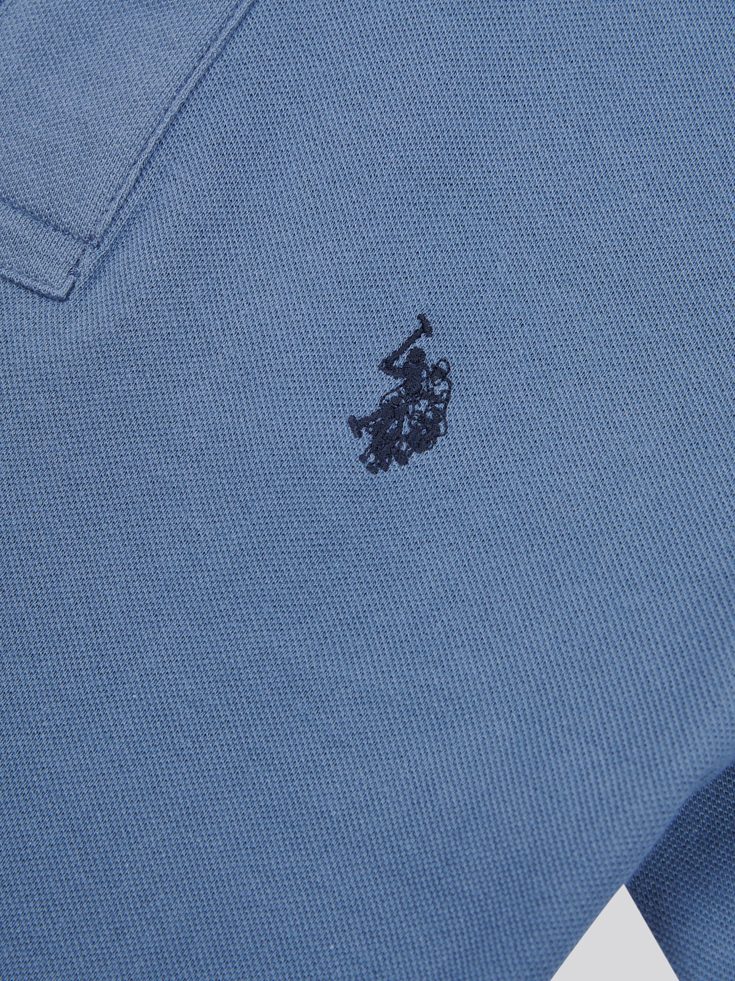 Boys Double Horsemen Polo Shirt in Blue Horizon