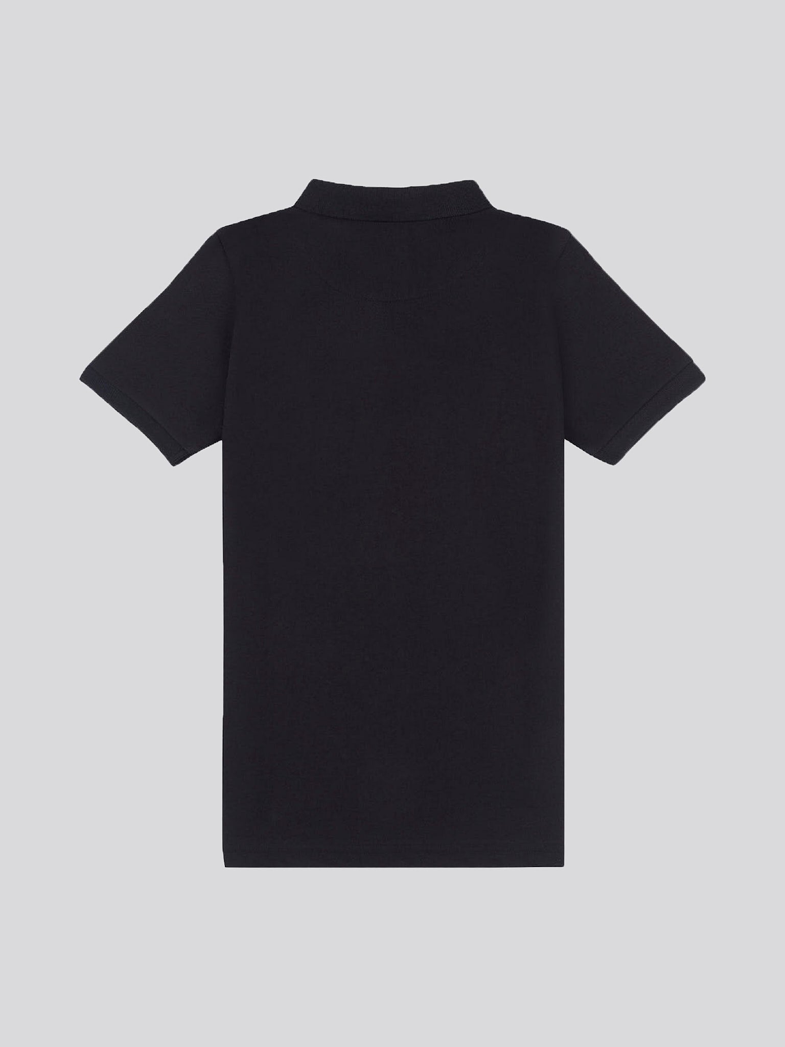 Boys Double Horsemen Polo Shirt in Black Bright White DHM