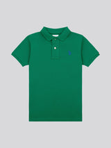 Boys Double Horsemen Polo Shirt in Lush Meadow