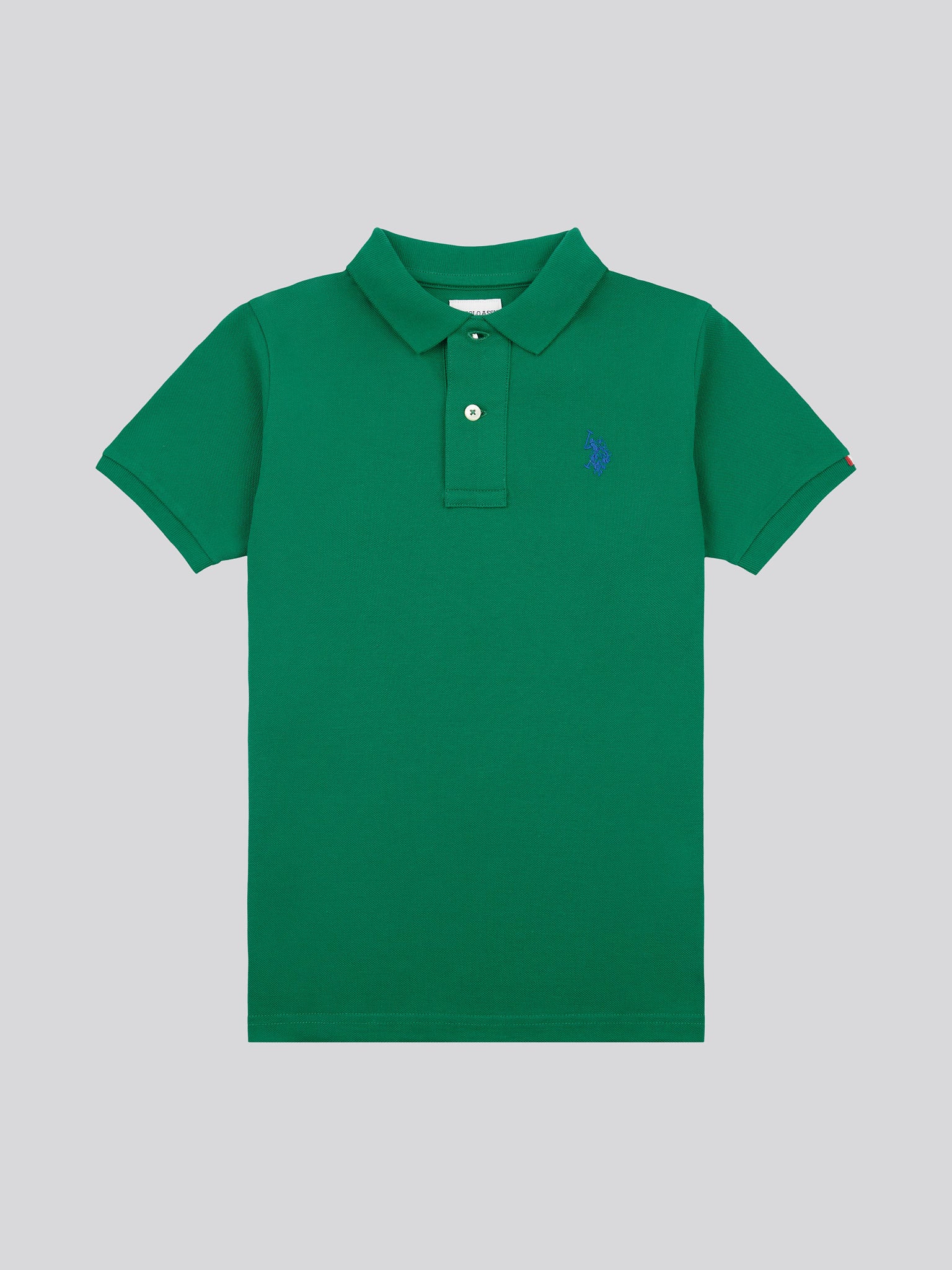 Boys Double Horsemen Polo Shirt in Lush Meadow
