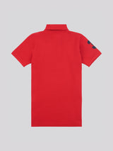 Boys Player 3 Polo Shirt in Haute Red