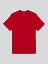 Boys Double Horsemen T- Shirt in Haute Red