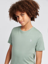 Boys Double Horsemen T- Shirt in Chinois Green
