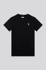 Boys Double Horsemen T- Shirt in Black Bright White DHM