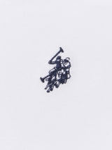 Boys Double Horsemen T- Shirt in White / Dark Sapphire Navy DHM