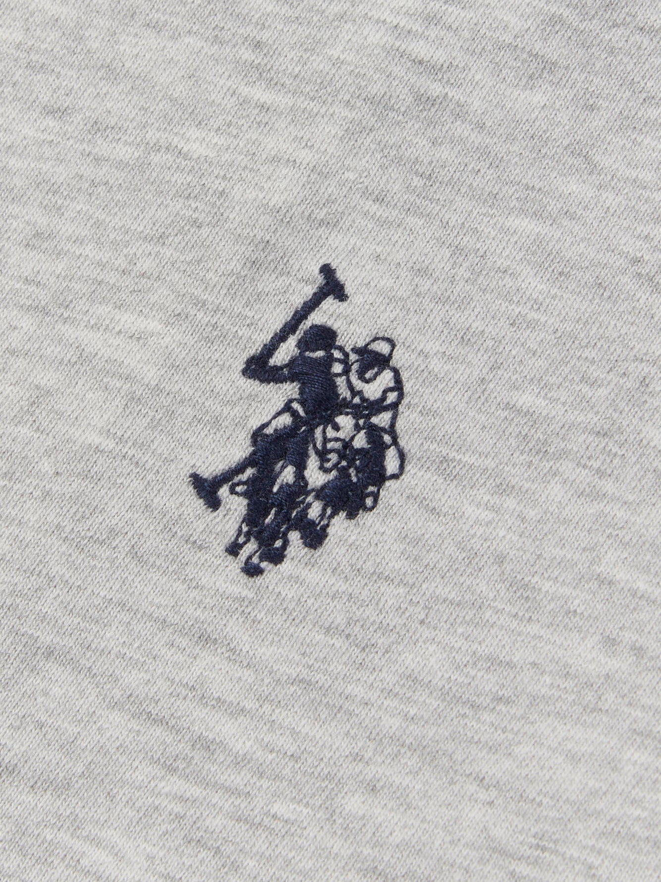 Boys Double Horsemen T- Shirt in Mid Grey Marl