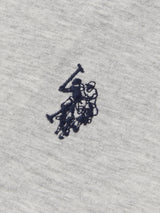 Boys Double Horsemen T- Shirt in Mid Grey Marl