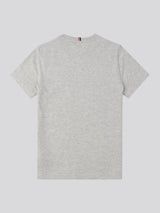 Boys Double Horsemen T- Shirt in Mid Grey Marl