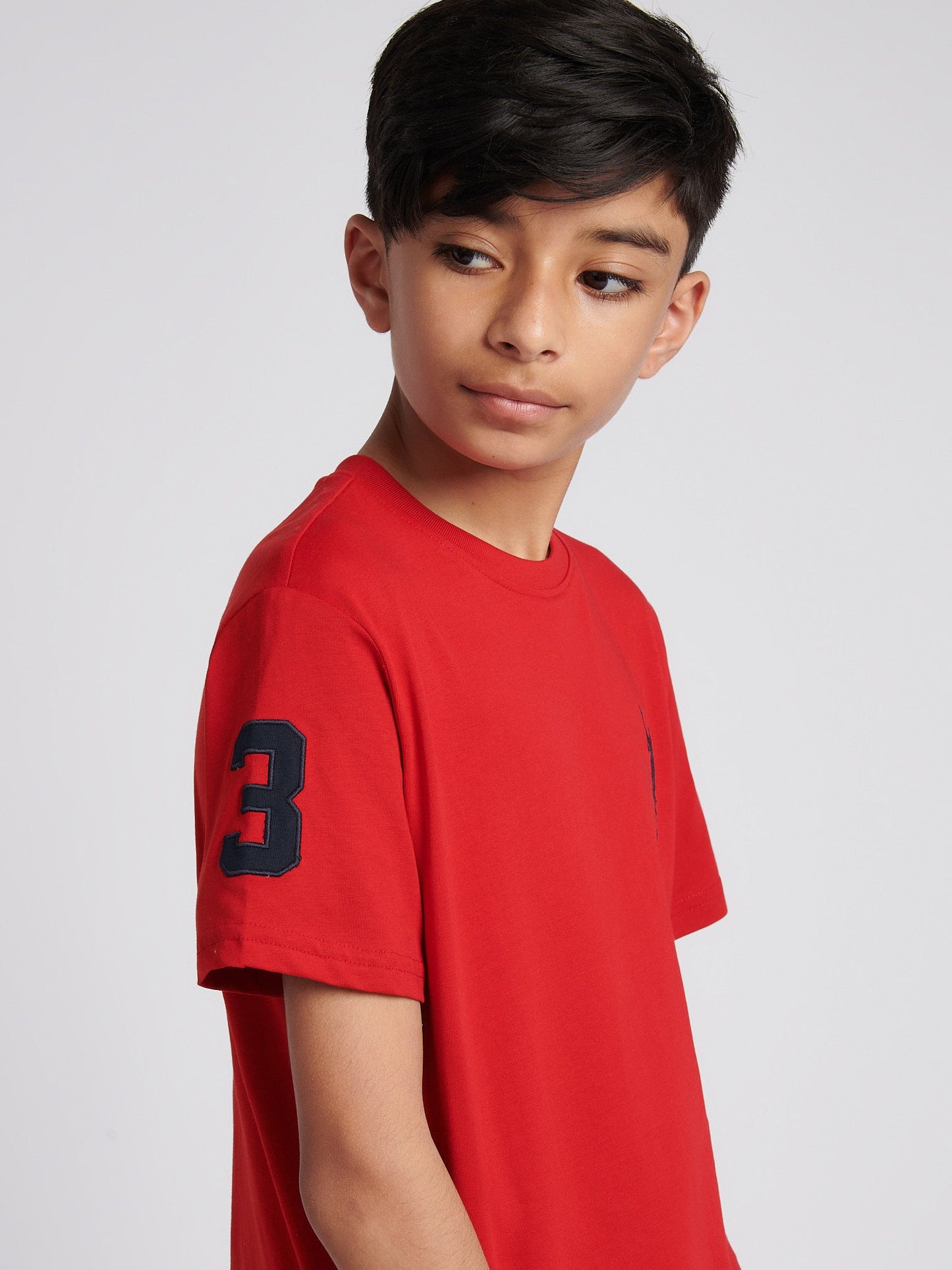 Boys Player 3 T-Shirt in Haute Red