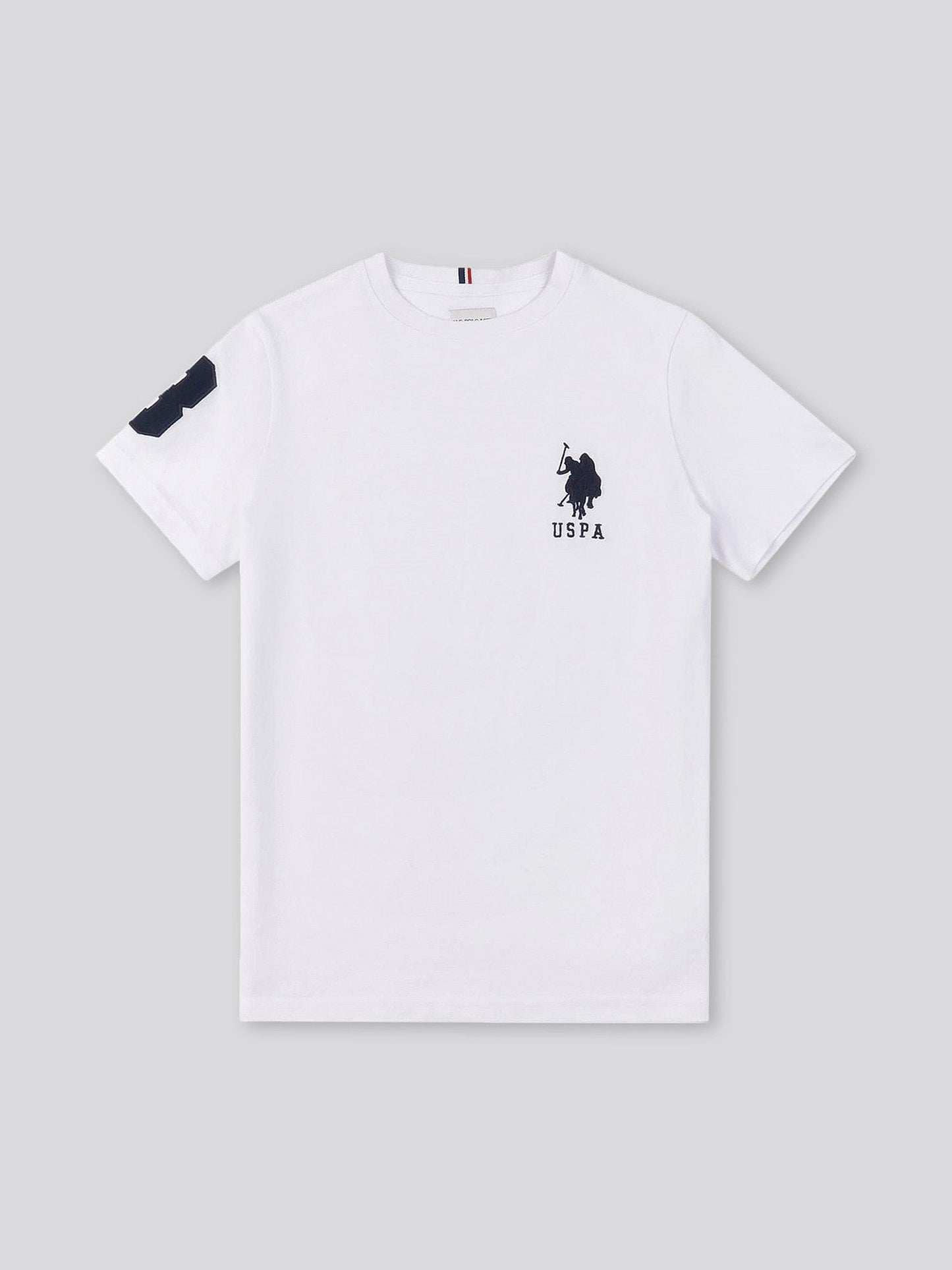 Boys Player 3 T-Shirt in White / Dark Sapphire Navy DHM
