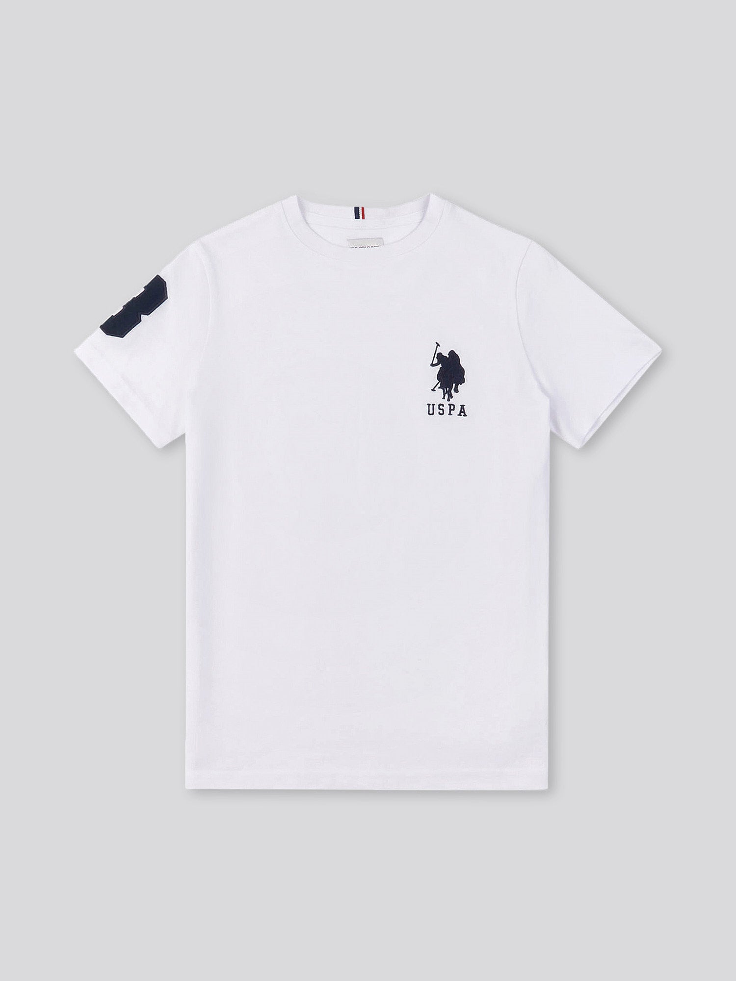Boys Player 3 T-Shirt in White / Dark Sapphire Navy DHM
