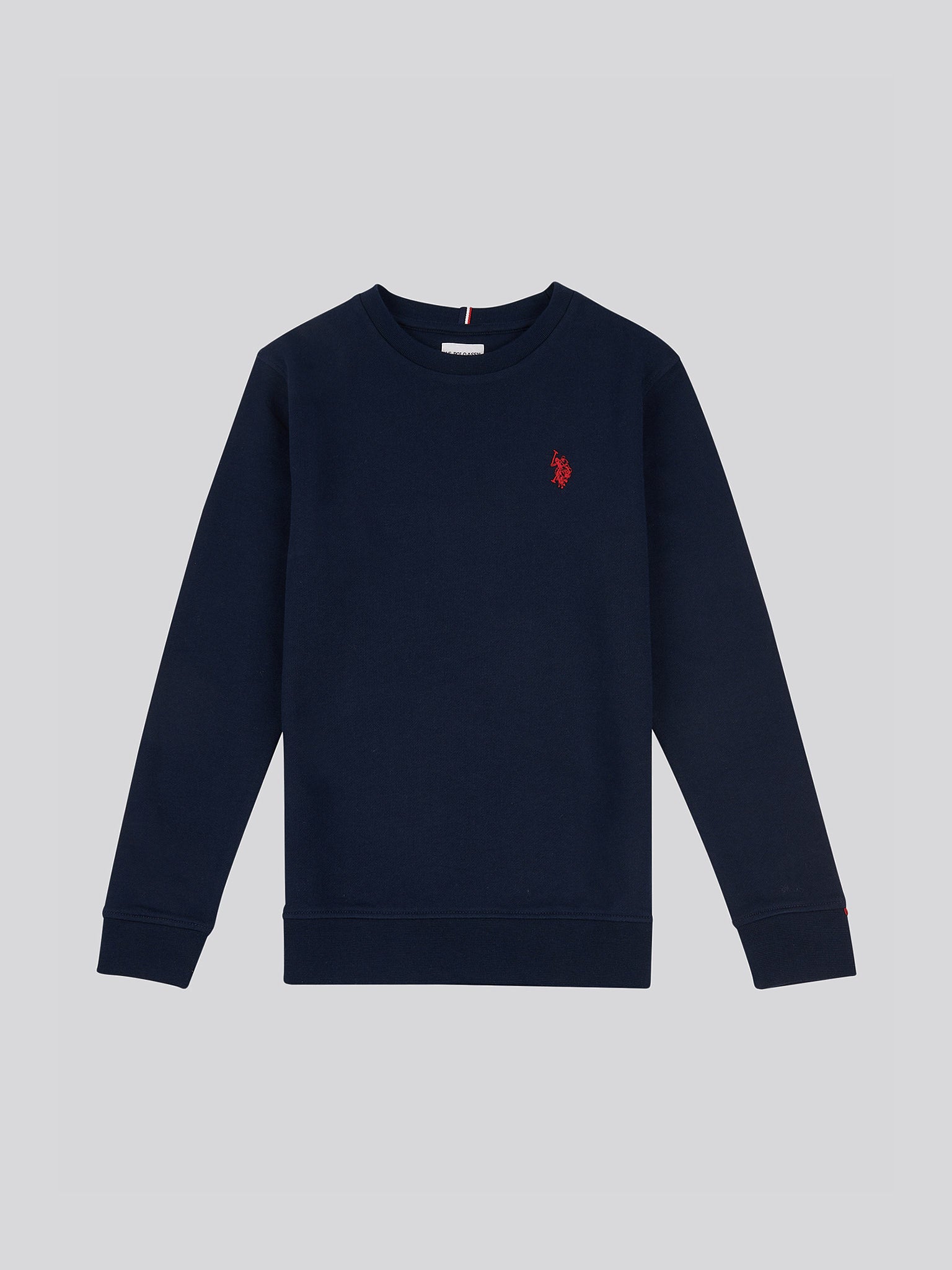 Boys Double Horsemen Crew in Dark Sapphire Navy / Haute Red DHM