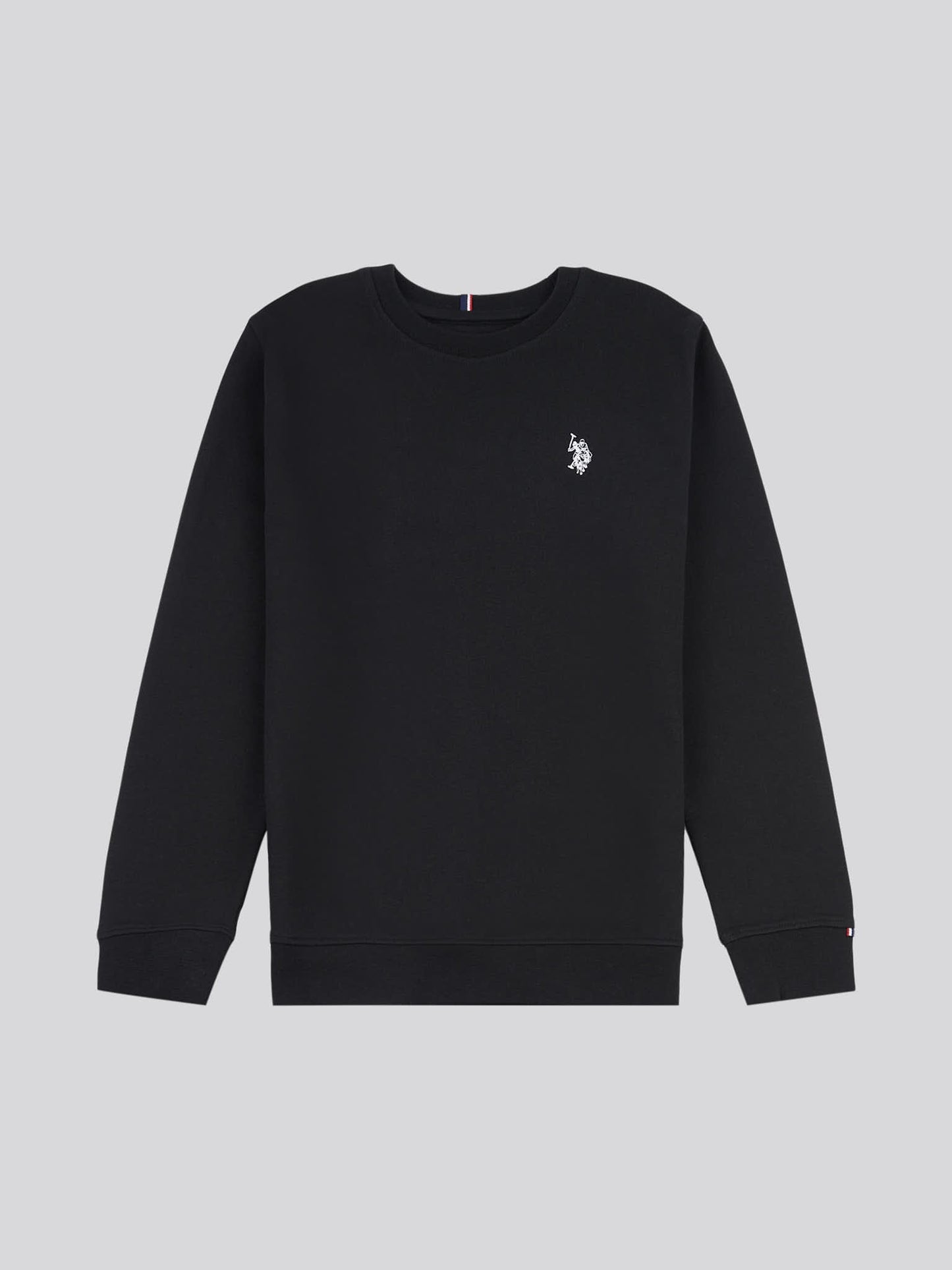 Boys Double Horsemen Crew in Black Bright White DHM