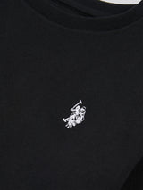 Boys Double Horsemen Crew in Black Bright White DHM