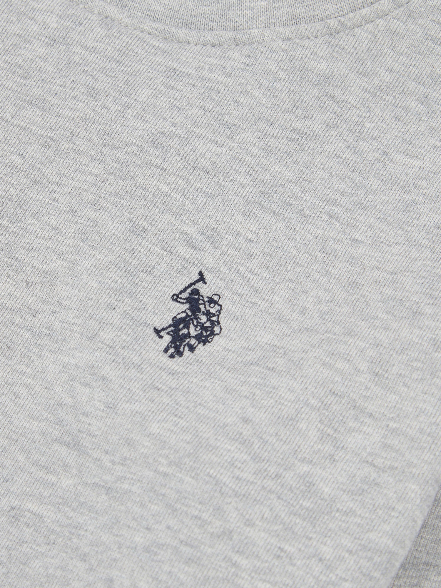 Boys Double Horsemen Crew in Mid Grey Marl