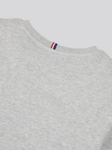 Boys Double Horsemen Crew in Mid Grey Marl