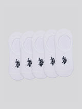 5 Pack Invisible Trainer Socks in Bright White