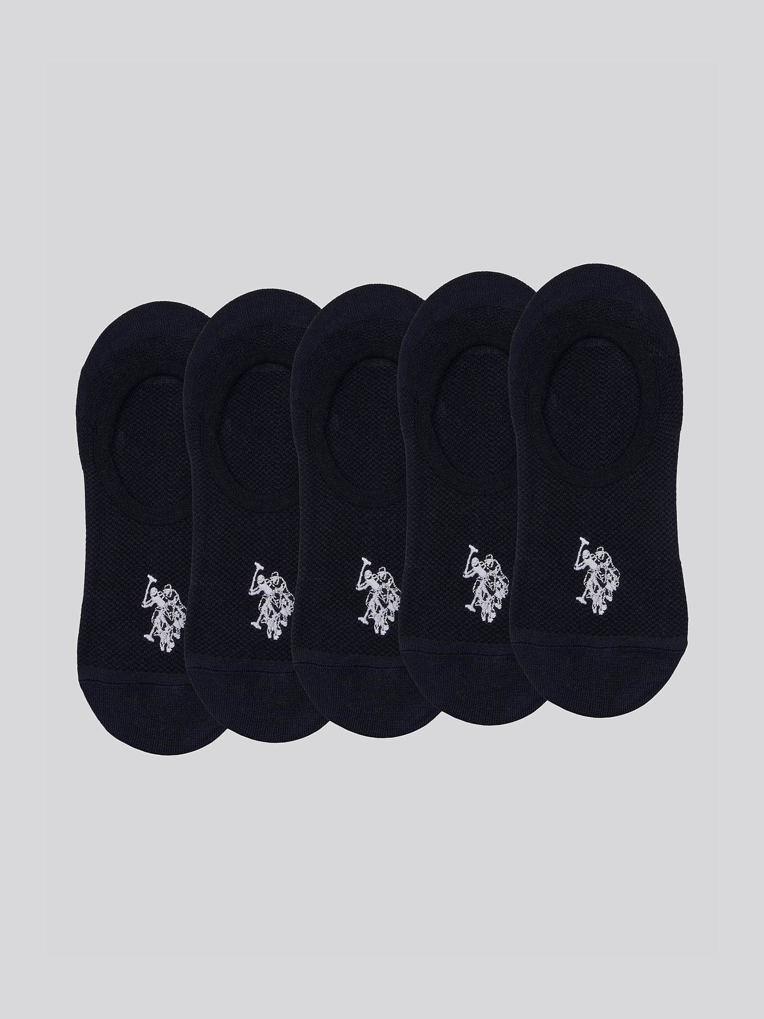5 Pack Invisible Trainer Socks in Black