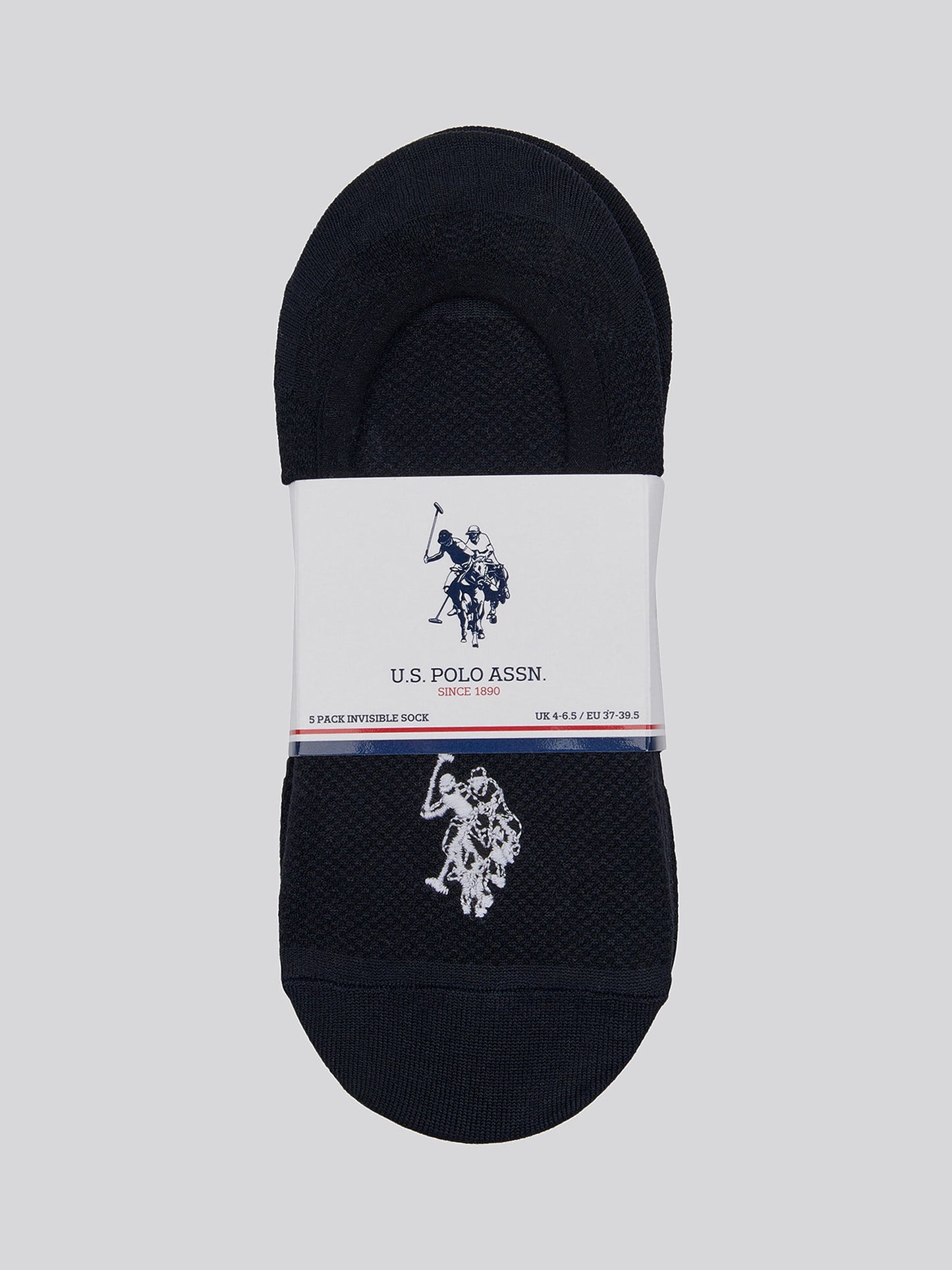 5 Pack Invisible Trainer Socks in Black