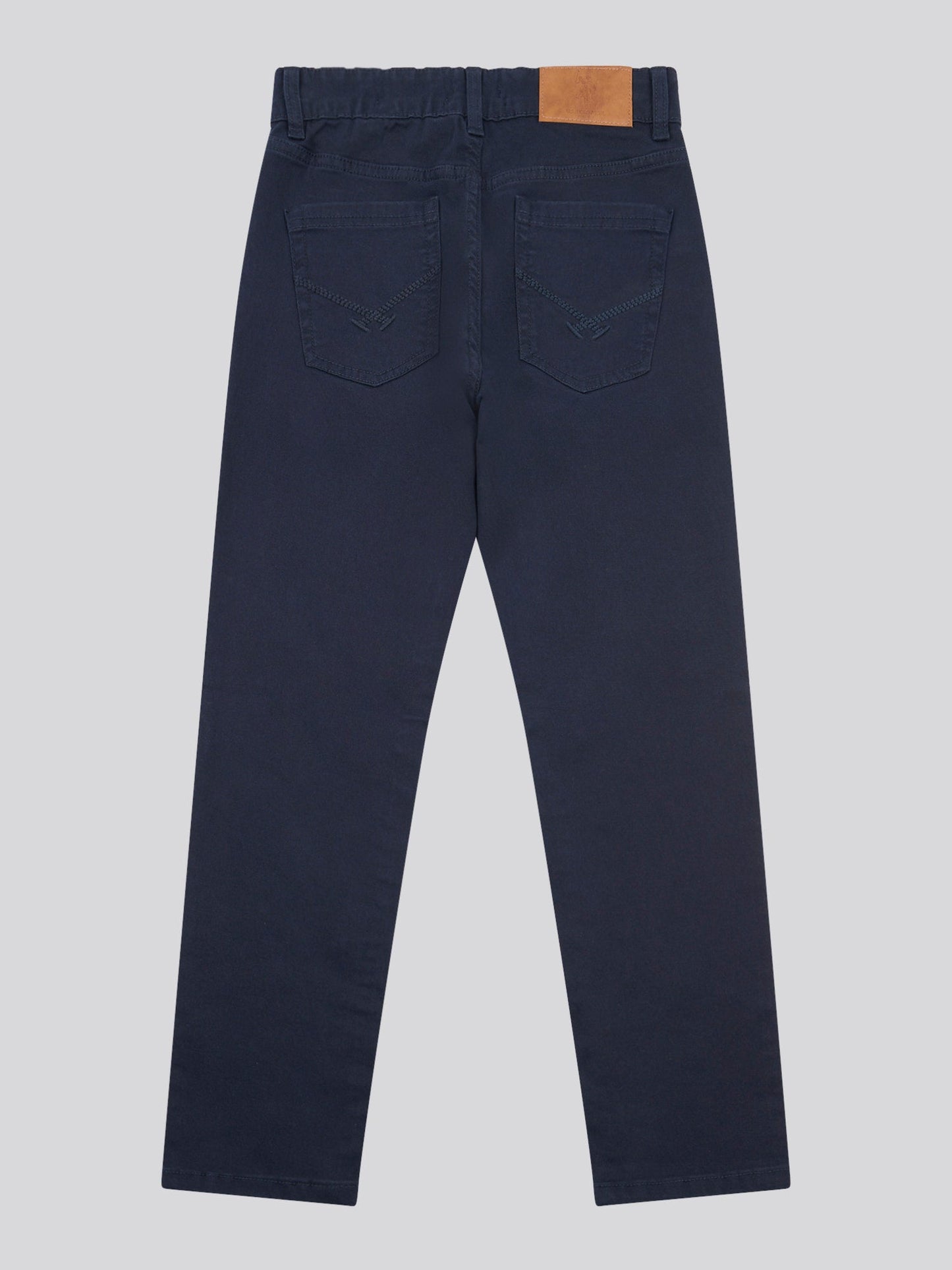 Boys Core 5 Pocket Trouser in Dark Sapphire Navy / Haute Red DHM