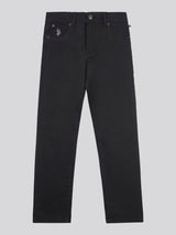 Boys Core 5 Pocket Trouser in Black Bright White DHM