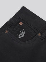 Boys Core 5 Pocket Trouser in Black Bright White DHM