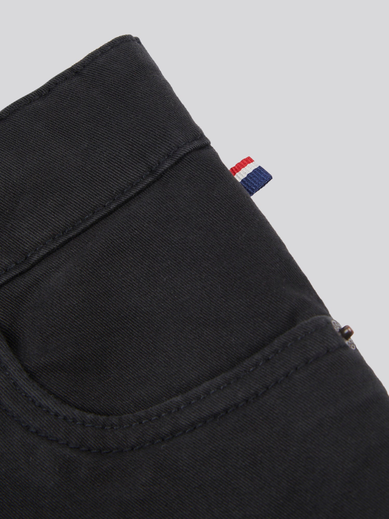 Boys Core 5 Pocket Trouser in Black Bright White DHM
