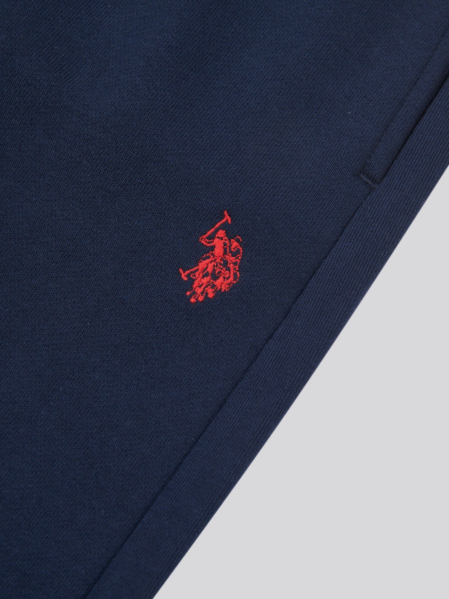 Boys Double Horsemen Jogger in Dark Sapphire Navy / Haute Red DHM