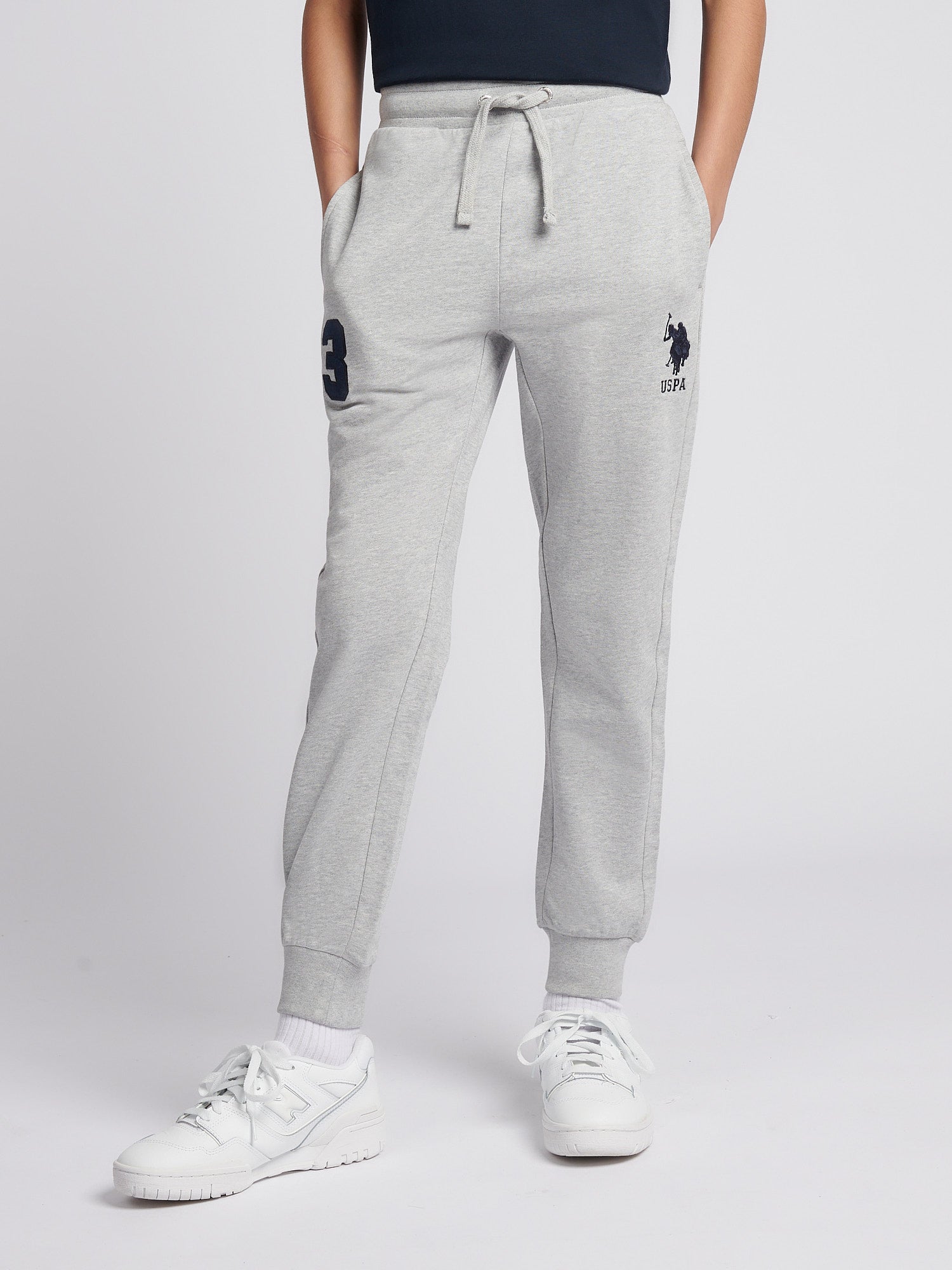 Boys Player 3 Jogger in Mid Grey Marl