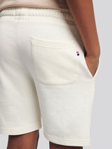 Boys Double Horsemen Sweat Short in Whisper White
